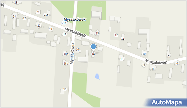 Myszakówek, Myszakówek, 14, mapa Myszakówek
