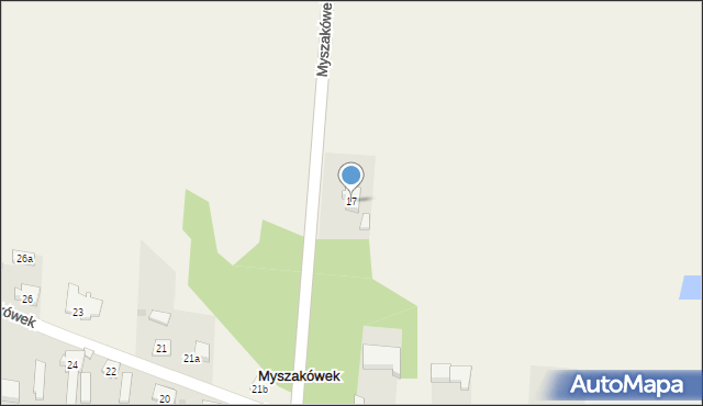 Myszakówek, Myszakówek, 17, mapa Myszakówek