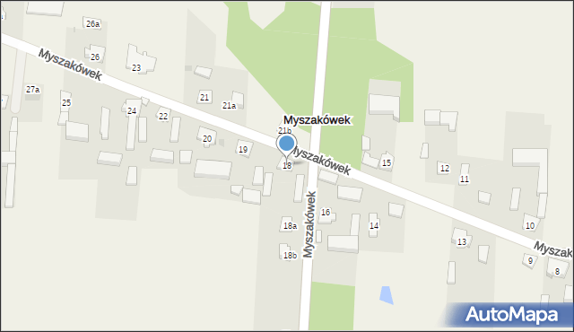 Myszakówek, Myszakówek, 18, mapa Myszakówek