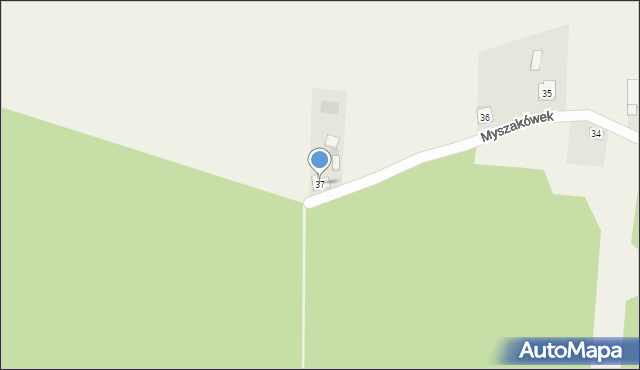 Myszakówek, Myszakówek, 37, mapa Myszakówek