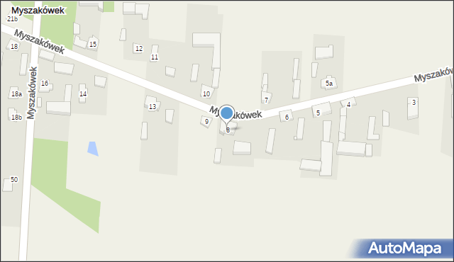 Myszakówek, Myszakówek, 8, mapa Myszakówek