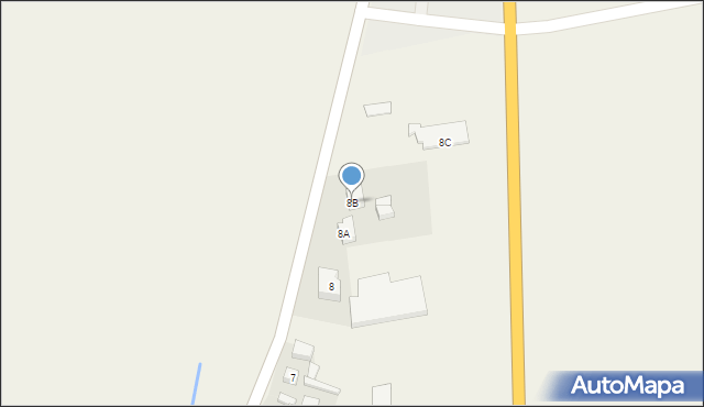 Myszęcin, Myszęcin, 8B, mapa Myszęcin