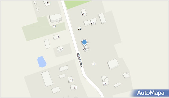Myszewo, Myszewo, 20, mapa Myszewo