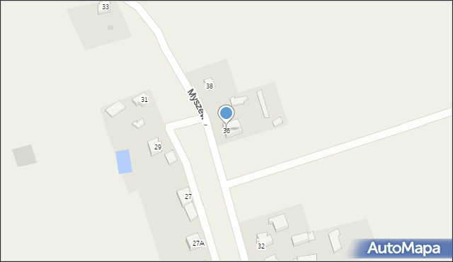 Myszewo, Myszewo, 36, mapa Myszewo