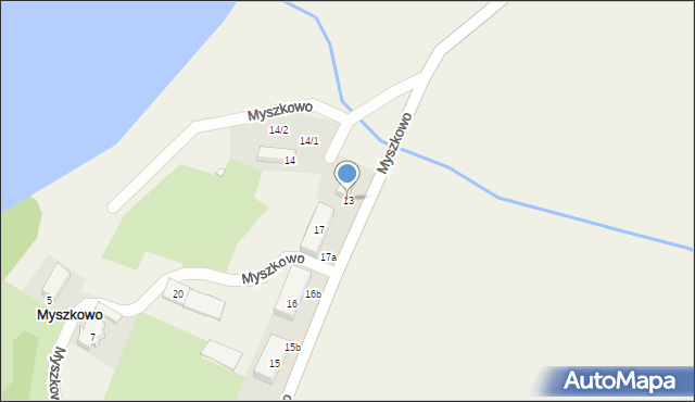 Myszkowo, Myszkowo, 13, mapa Myszkowo