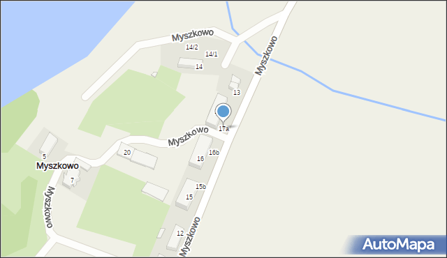 Myszkowo, Myszkowo, 17a, mapa Myszkowo