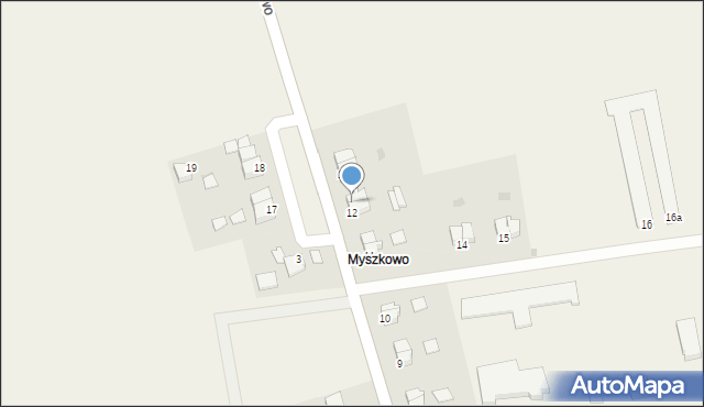 Myszkowo, Myszkowo, 12A, mapa Myszkowo