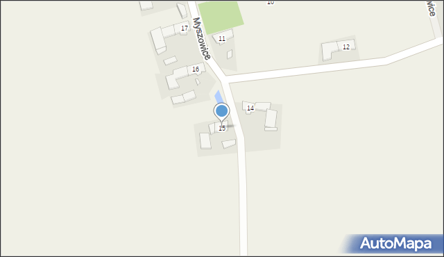 Myszowice, Myszowice, 15, mapa Myszowice