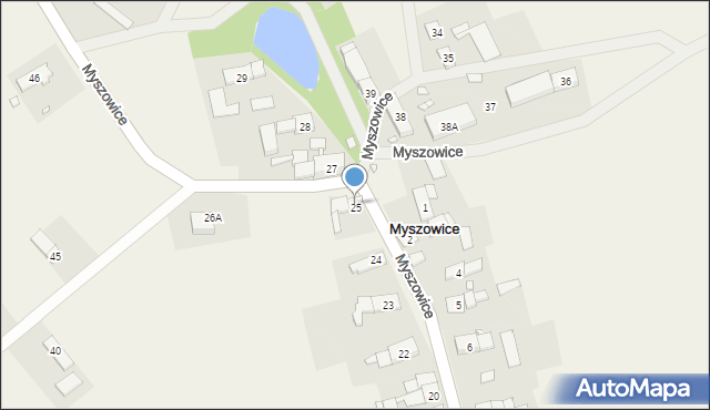 Myszowice, Myszowice, 25, mapa Myszowice