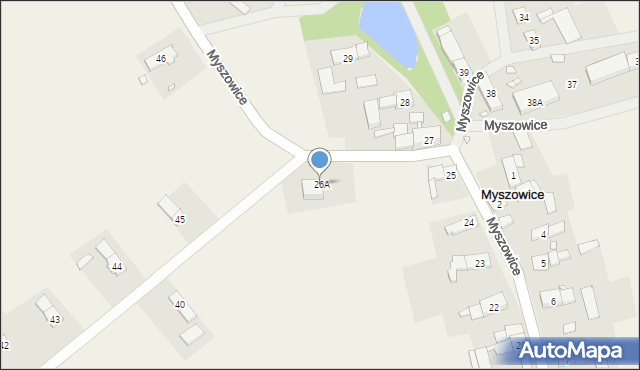 Myszowice, Myszowice, 26A, mapa Myszowice