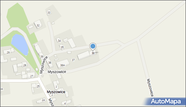 Myszowice, Myszowice, 36, mapa Myszowice
