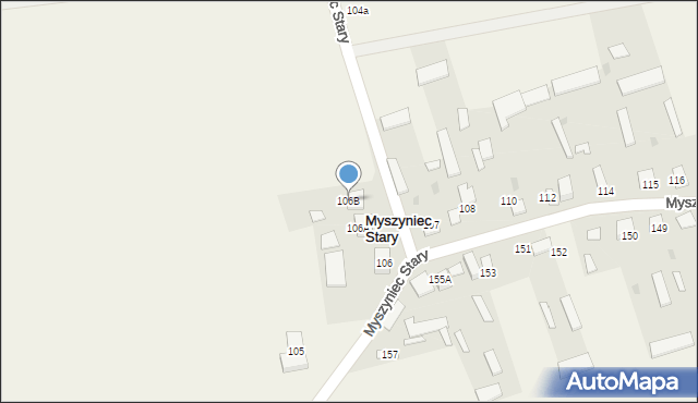 Myszyniec Stary, Myszyniec Stary, 106B, mapa Myszyniec Stary