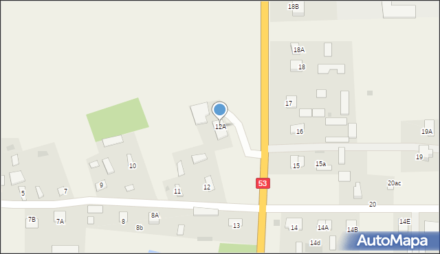 Myszyniec Stary, Myszyniec Stary, 12A, mapa Myszyniec Stary