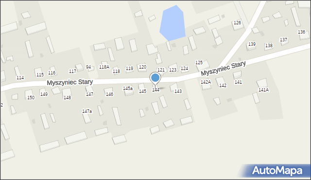 Myszyniec Stary, Myszyniec Stary, 144, mapa Myszyniec Stary