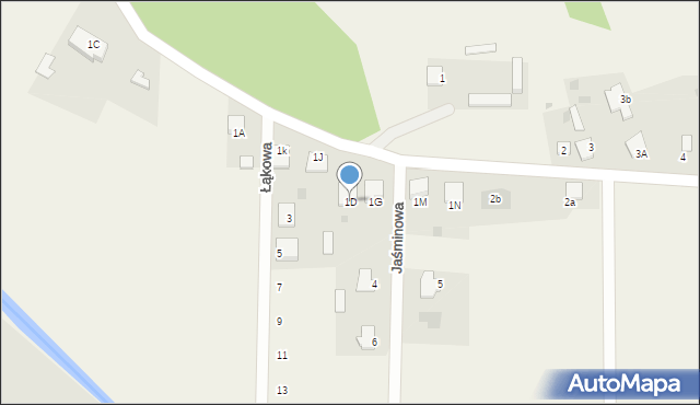 Myszyniec Stary, Myszyniec Stary, 1D, mapa Myszyniec Stary