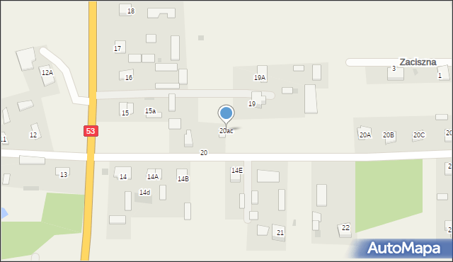 Myszyniec Stary, Myszyniec Stary, 20ac, mapa Myszyniec Stary
