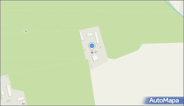 Myszyniec Stary, Myszyniec Stary, 58, mapa Myszyniec Stary