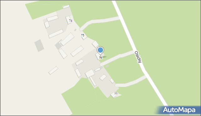 Myszyniec Stary, Myszyniec Stary, 76, mapa Myszyniec Stary