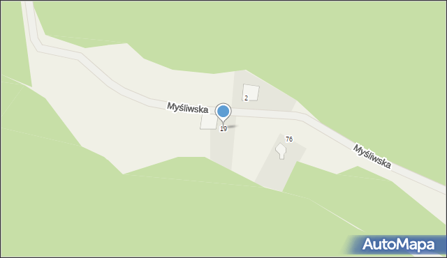 Nawra, Myśliwska, 19, mapa Nawra