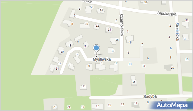Niemcz, Myśliwska, 2, mapa Niemcz