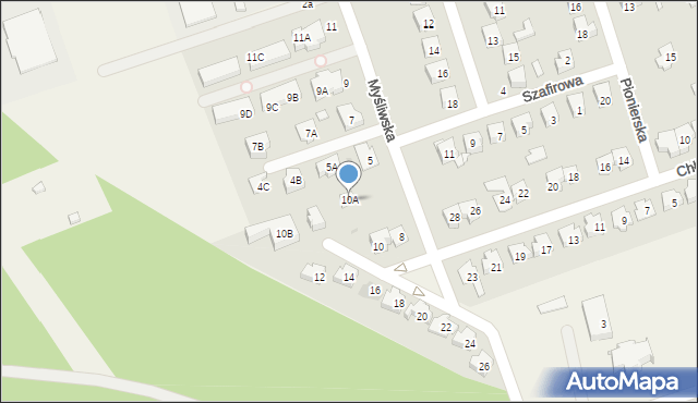 Nieporęt, Myśliwska, 10A, mapa Nieporęt