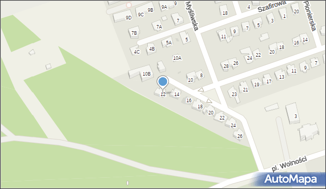 Nieporęt, Myśliwska, 12, mapa Nieporęt