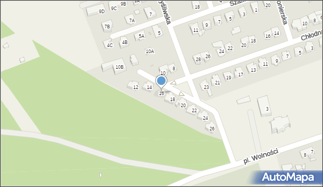 Nieporęt, Myśliwska, 16, mapa Nieporęt