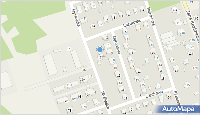 Nieporęt, Myśliwska, 2, mapa Nieporęt