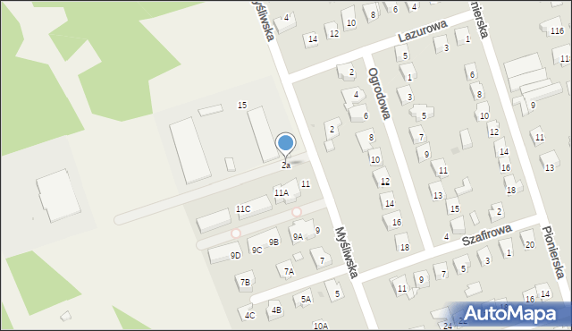 Nieporęt, Myśliwska, 2a, mapa Nieporęt