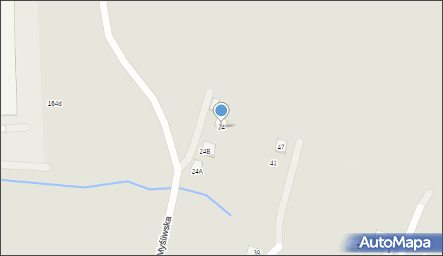 Nowy Sącz, Myśliwska, 24C, mapa Nowego Sącza