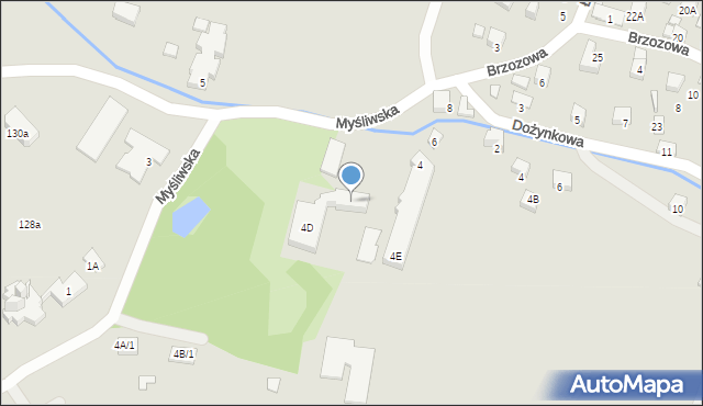 Nowy Sącz, Myśliwska, 4D, mapa Nowego Sącza