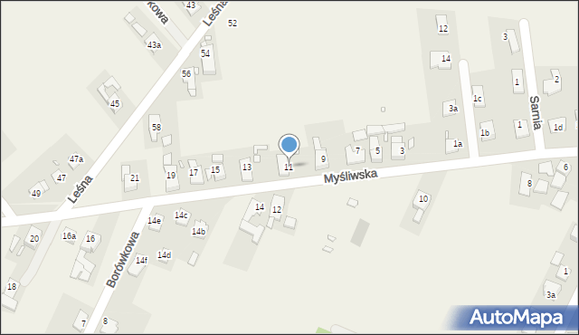 Ochodze, Myśliwska, 11, mapa Ochodze