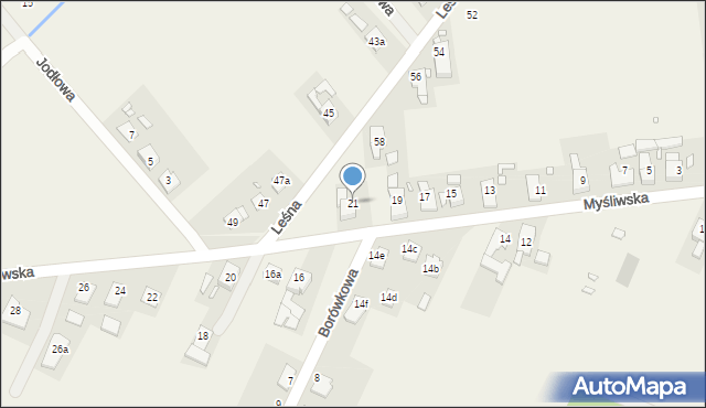 Ochodze, Myśliwska, 21, mapa Ochodze
