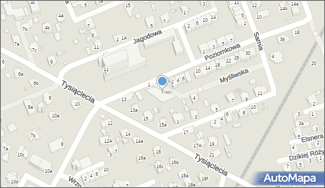 Opole, Myśliwska, 2, mapa Opola