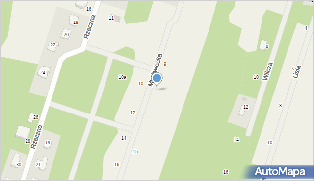 Osowiec, Myśliwiecka, 11, mapa Osowiec