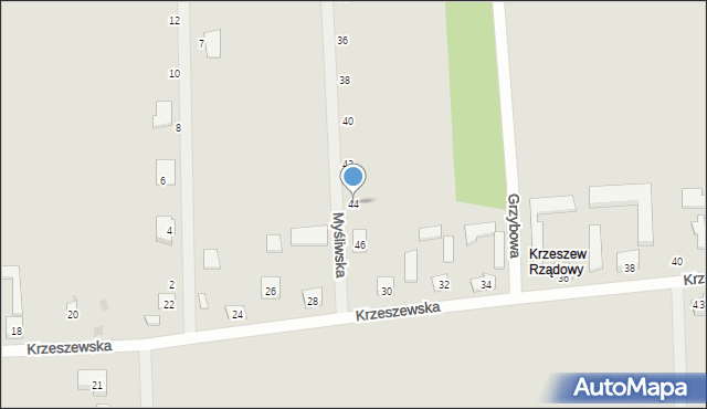 Ozorków, Myśliwska, 44, mapa Ozorków