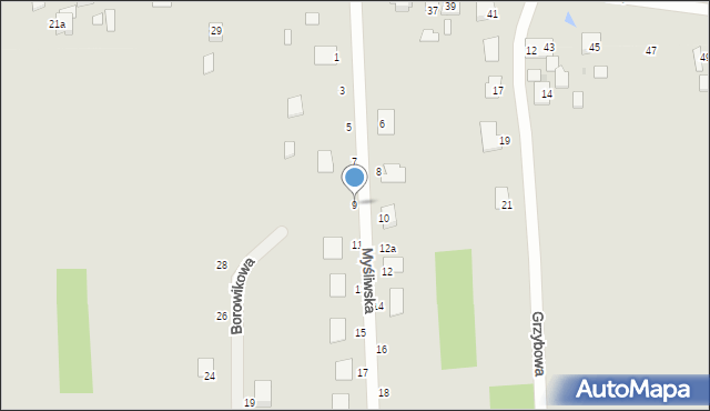 Ozorków, Myśliwska, 9, mapa Ozorków