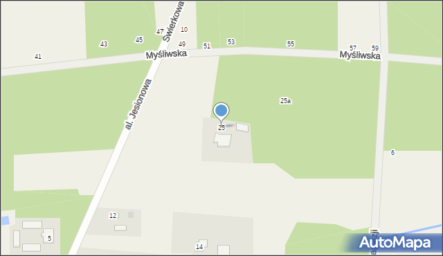 Petrykozy, Myśliwska, 25, mapa Petrykozy