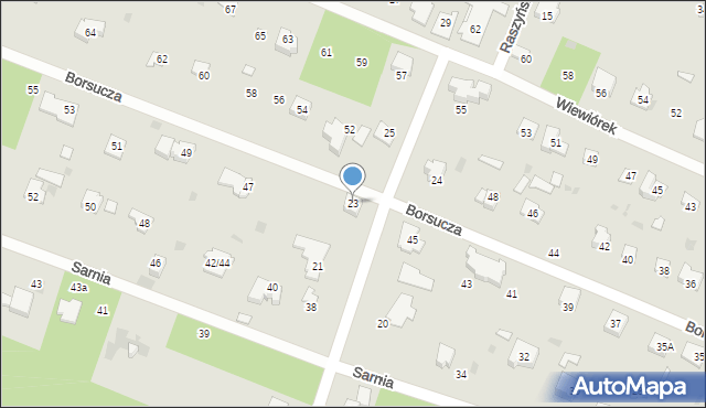 Podkowa Leśna, Myśliwska, 23, mapa Podkowa Leśna