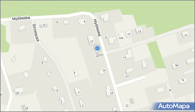 Rakowiec, Myśliwska, 12, mapa Rakowiec