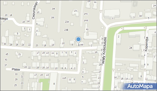 Rawicz, Myśliwska, 6, mapa Rawicz