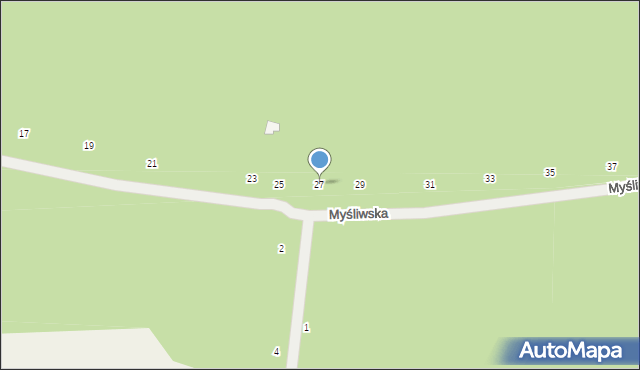 Redlanka, Myśliwska, 27, mapa Redlanka