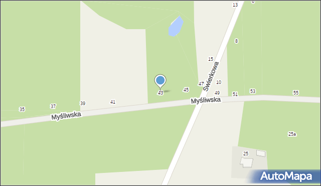 Redlanka, Myśliwska, 43, mapa Redlanka