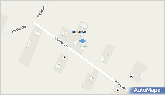 Ruchna, Myśliwska, 11, mapa Ruchna