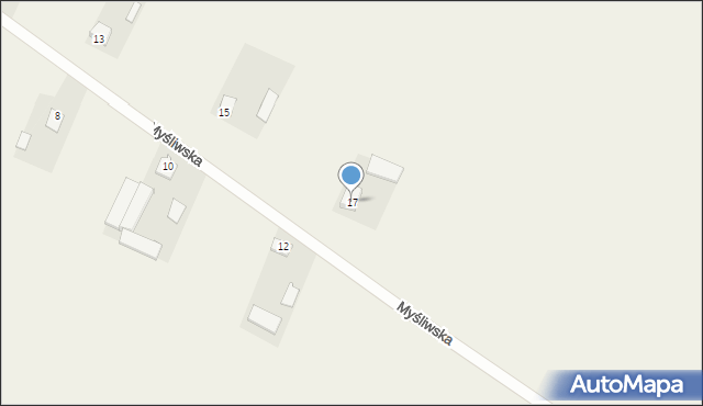 Ruchna, Myśliwska, 17, mapa Ruchna