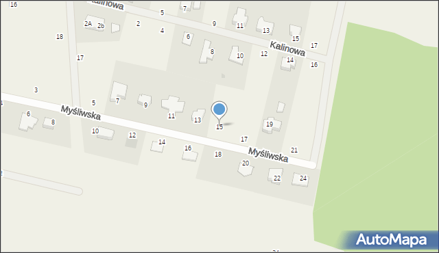 Rurzyca, Myśliwska, 15, mapa Rurzyca