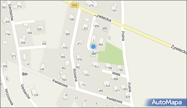 Rybarzowice, Myśliwska, 896, mapa Rybarzowice