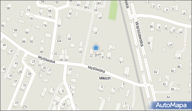 Rzeszów, Myśliwska, 10, mapa Rzeszów