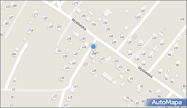 Rzeszów, Myśliwska, 109, mapa Rzeszów
