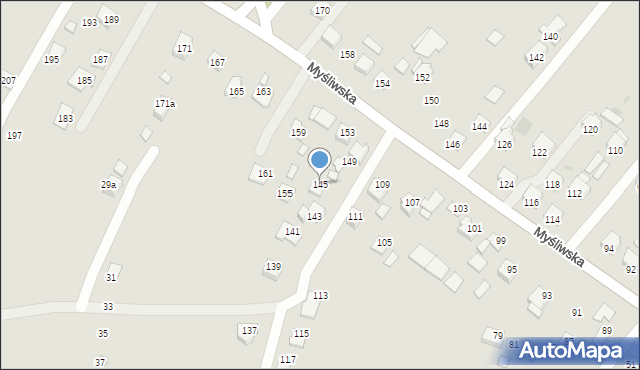 Rzeszów, Myśliwska, 145, mapa Rzeszów